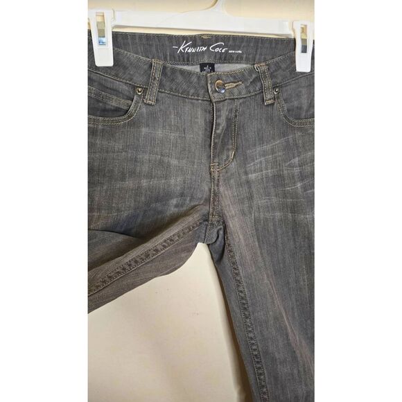 Kenneth Cole Jeans Women’s Size 6 Gray Stretch Mid Rise Straight Leg Denim - Picture 9 of 11